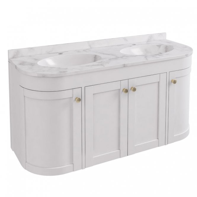 Eastbrook  Hardwick 1200mm Double Wall Hung Vanity Unit Matt White   36.2022