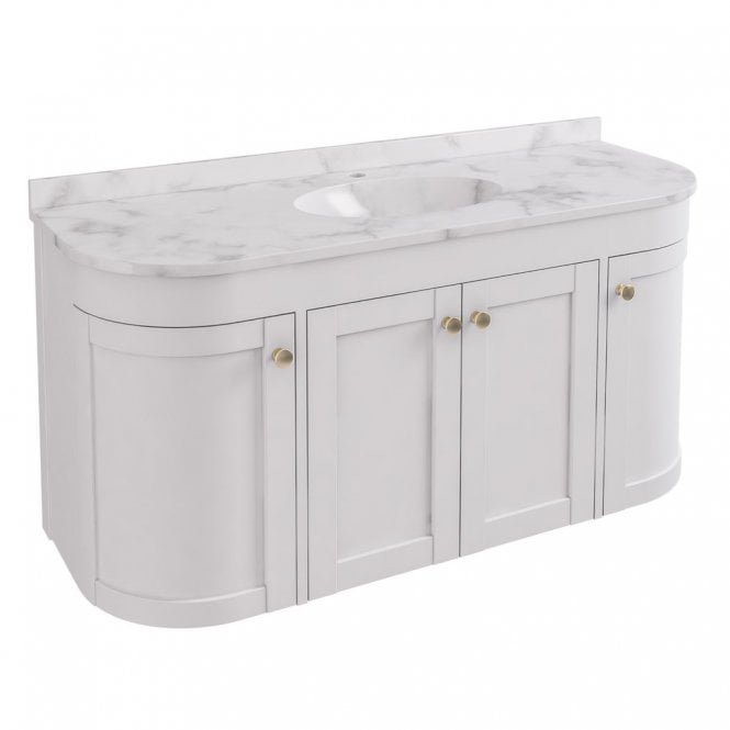 Eastbrook  Hardwick 1200mm Single Bowl Wall Hung Vanity Unit Matt White   36.2019