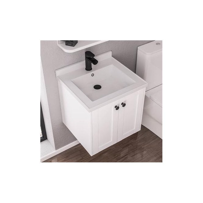 Eastbrook  Hardwick 600mm Polymarble Square Basin White   36.2036
