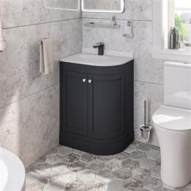 Eastbrook Hardwick 60cm Corner Cabinet Left Hand Matt Anthracite   36.0010