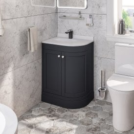 Eastbrook Hardwick 60cm Corner Cabinet Left Hand Matt Anthracite   36.0010