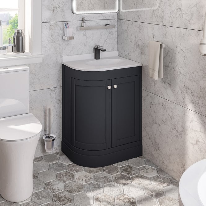 Eastbrook  Hardwick 60cm Corner Cabinet Right Hand Matt Anthracite   36.0013