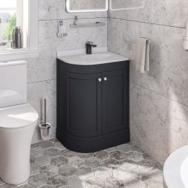 Eastbrook Hardwick 60cm Corner Cabinet Right Hand Matt Anthracite   36.0013
