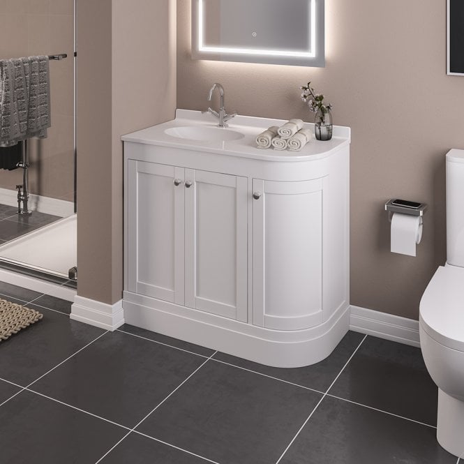 Eastbrook  Hardwick 90cm Corner Basin Left Hand White   36.0017