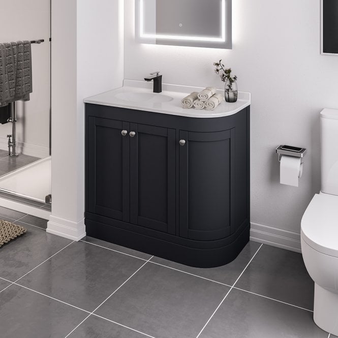 Eastbrook  Hardwick 90cm Corner Cabinet Left Hand Matt Anthracite   36.0016