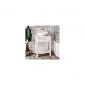 Eastbrook Hardwick Floor Standing Washstand 600mm Matt White   36.2024