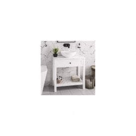 Eastbrook Hardwick Floor Standing Washstand 800mm Matt White   36.2025