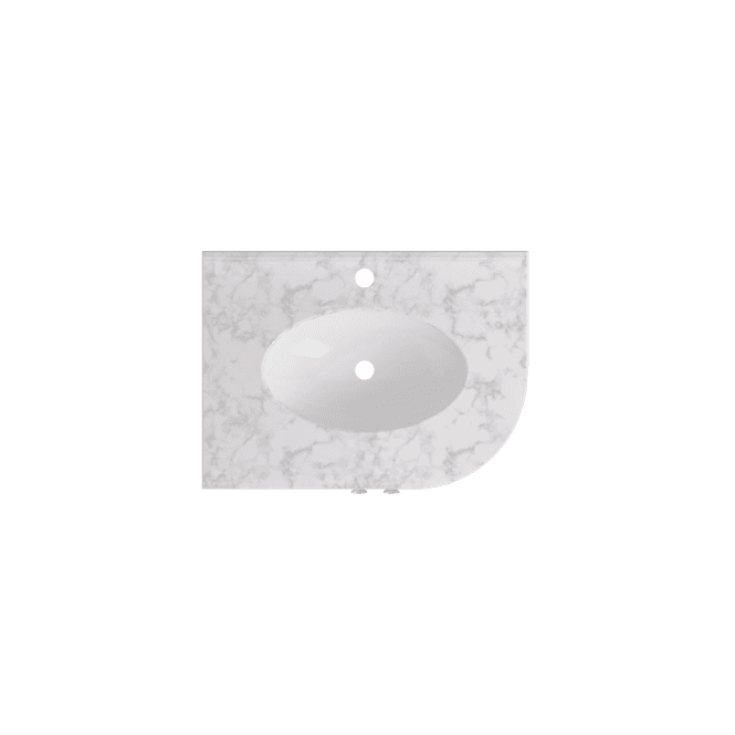Eastbrook  Hardwick Quartz Corner 60cm Basin Left Hand   36.4003