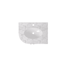 Eastbrook Hardwick Quartz Corner 60cm Basin Right Hand   36.4004