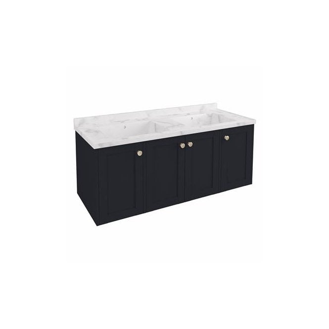 Eastbrook  Hardwick Straight 1200mm Double Bowl Wall Hung Vanity Unit Anthracite   36.2065