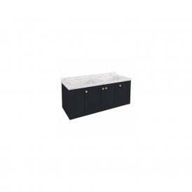 Eastbrook Hardwick Straight 1200mm Double Bowl Wall Hung Vanity Unit Anthracite   36.2065