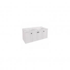 Eastbrook Hardwick Straight 1200mm Double Bowl Wall Hung Vanity Unit Matt White   36.2064