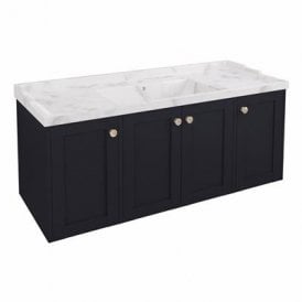 Eastbrook Hardwick Straight 1200mm Single Bowl Wall Hung Vanity Unit Anthracite   36.2063