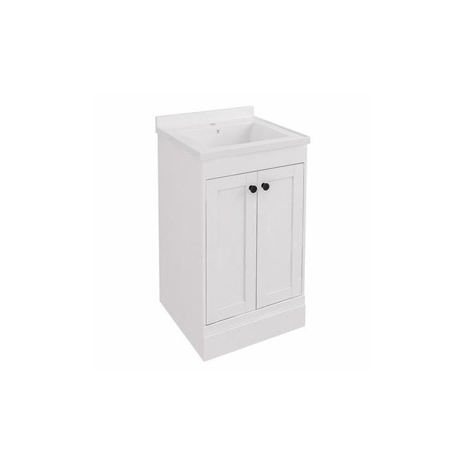 Eastbrook  Hardwick Straight 500mm Floor Standing Unit Matt White   36.2029