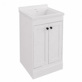 Eastbrook Hardwick Straight 500mm Floor Standing Unit Matt White   36.2029