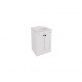 Eastbrook Hardwick Straight 600mm Floor Standing Unit Matt White   36.2034