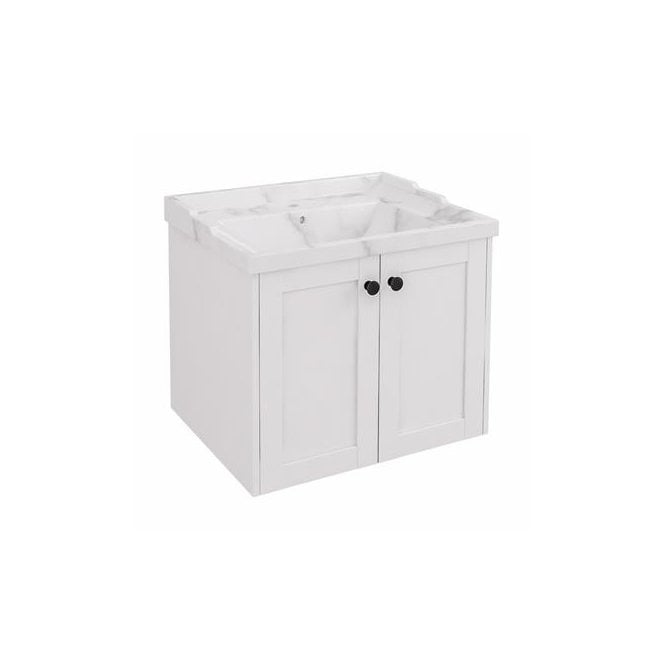 Eastbrook  Hardwick Straight 600mm Wall Hung Matt White   36.2057