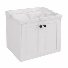 Eastbrook Hardwick Straight 600mm Wall Hung Matt White   36.2057