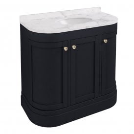 Eastbrook Hardwick Straight 900mm Single Bowl Floor Standing Vanity Unit Anthracite   36.2067