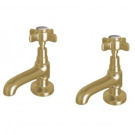 Eastbrook Haymarket Luxury Basin Taps Brushed Brass   79.2002