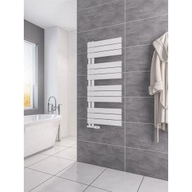 Eastbrook Helmsley 1150mm x 500mm Towel Rail Matt White   89.0616