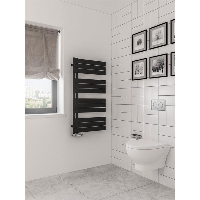Eastbrook  Helmsley 1150mm x 600mm Towel Rail Matt Black   89.0641