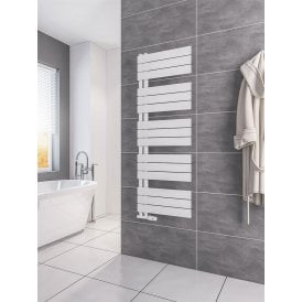 Eastbrook Helmsley 1400mm x 500mm Towel Rail Matt White   89.0618