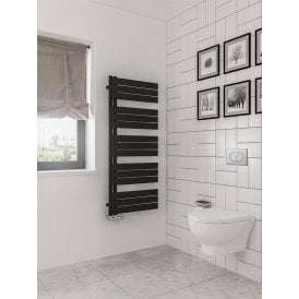 Eastbrook Helmsley 1400mm x 600mm Towel Rail Matt Black   89.0643