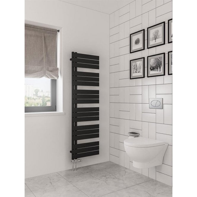 Eastbrook  Helmsley 1640mm x 500mm Towel Rail Matt Black   89.0644
