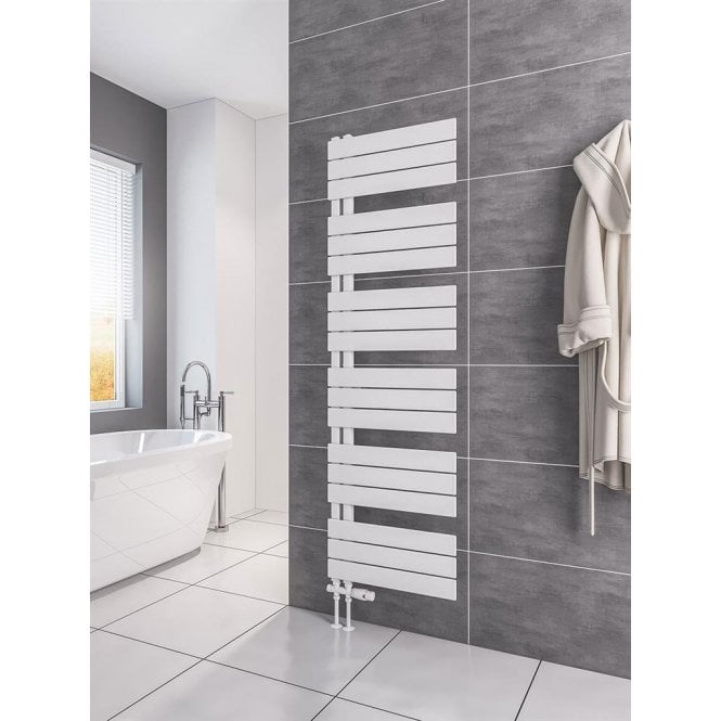 Eastbrook  Helmsley 1640mm x 500mm Towel Rail Matt White   89.0620