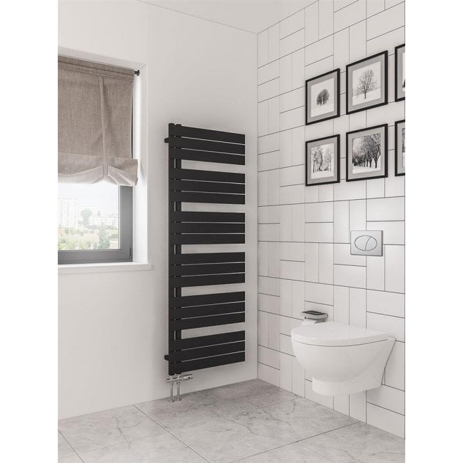 Eastbrook  Helmsley 1640mm x 600mm Towel Rail Matt Black   89.0645