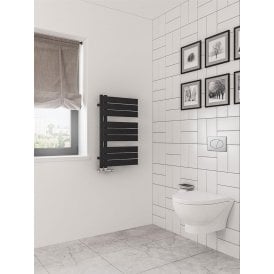 Eastbrook Helmsley 800mm x 500mm Towel Rail Matt Black   89.0638