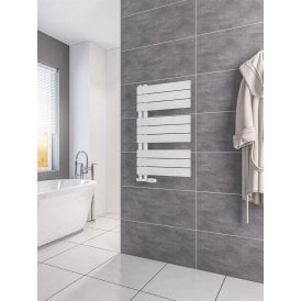 Eastbrook Helmsley 800mm x 500mm Towel Rail Matt White   89.0614