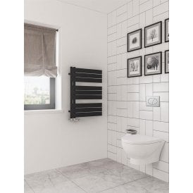 Eastbrook Helmsley 800mm x 600mm Towel Rail Matt Black   89.0639