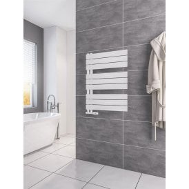 Eastbrook Helmsley 800mm x 600mm Towel Rail Matt White   89.0615
