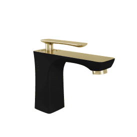 Eastbrook Helston Basin Mono (inc waste) Matt Smooth Black/Brushed Brass   93.1001