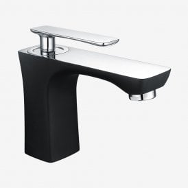 Eastbrook Helston Basin Mono Inc Waste Matt Smooth Black & Chrome   93.0019
