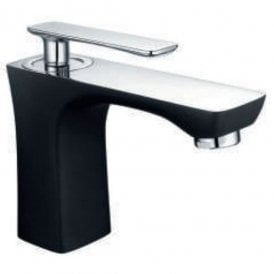 Eastbrook Helston Basin Mono Inc Waste Matt Textured Black & Chrome   93.0076