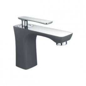 Eastbrook Helston Basin Mono Mixer Tap Inc Waste Gloss Anthracite & Chrome   93.0074