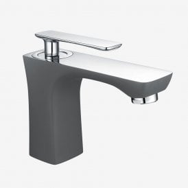 Eastbrook Helston Basin Mono Mixer Tap Inc Waste Matt Smooth Anthracite & Chrome   93.0016