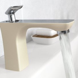 Eastbrook Helston Basin Mono Mixer Tap Inc Waste Matt Smooth Cappuccino & Chrome   93.0084