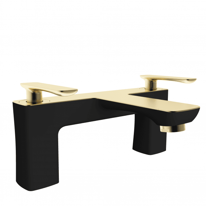 Eastbrook  Helston Bath Filler Matt Smooth Black/Brushed Brass   93.1002