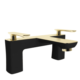 Eastbrook Helston Bath Filler Matt Smooth Black/Brushed Brass   93.1002