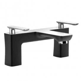 Eastbrook Helston Bath Filler Matt Smooth Black & Chrome   93.0020