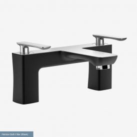 Eastbrook Helston Bath Filler Matt Textured Black & Chrome   93.0077