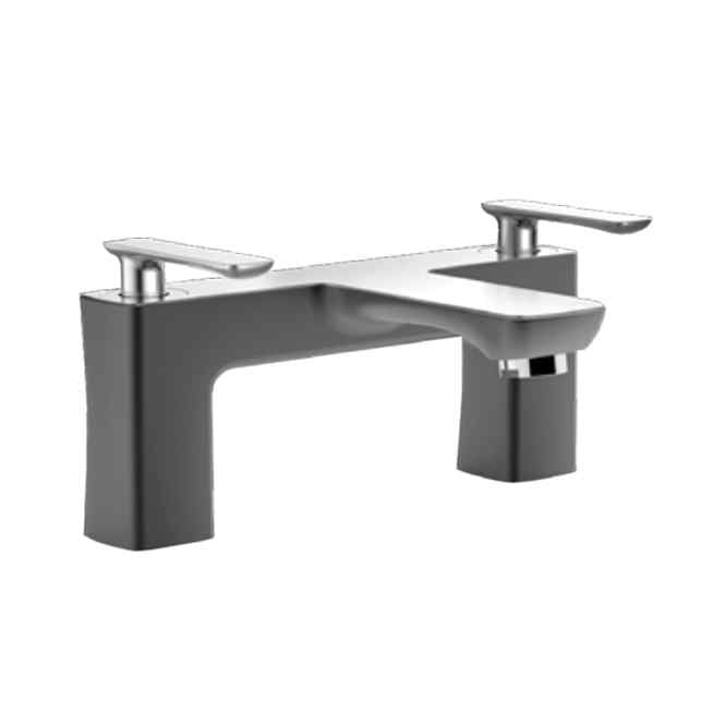 Eastbrook  Helston Bath Filler Smooth Matt Anthracite & Chrome   93.0017