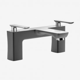 Eastbrook Helston Bath Filler Smooth Matt Anthracite & Chrome   93.0017