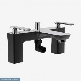 Eastbrook Helston Bath Shower Mixer Tap Inc Kit Matt Textured Black   93.0078