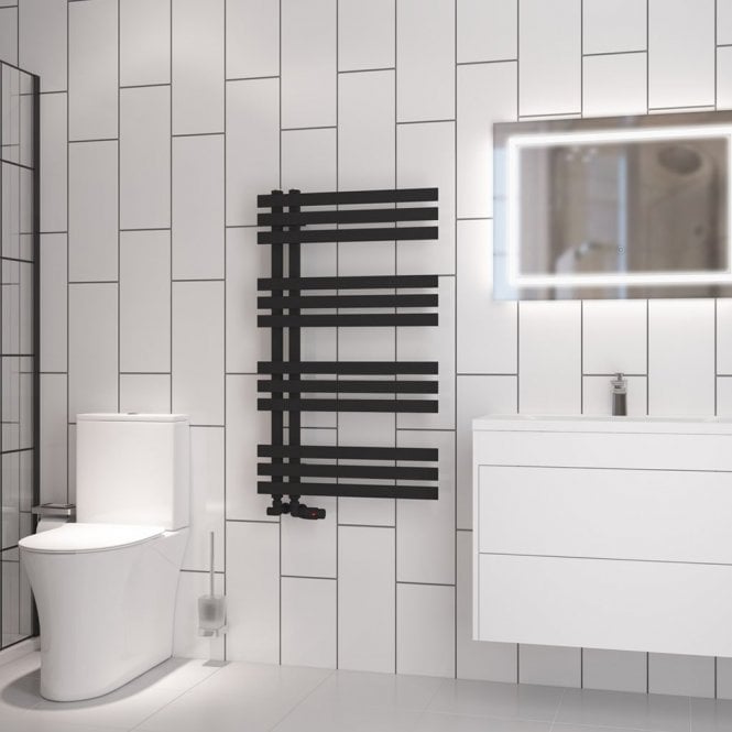 Eastbrook  Hurley 1000mm x 600mm Towel Rail Matt Black   89.1726