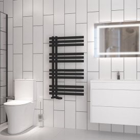 Eastbrook Hurley 1000mm x 600mm Towel Rail Matt Black   89.1726